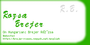 rozsa brejer business card